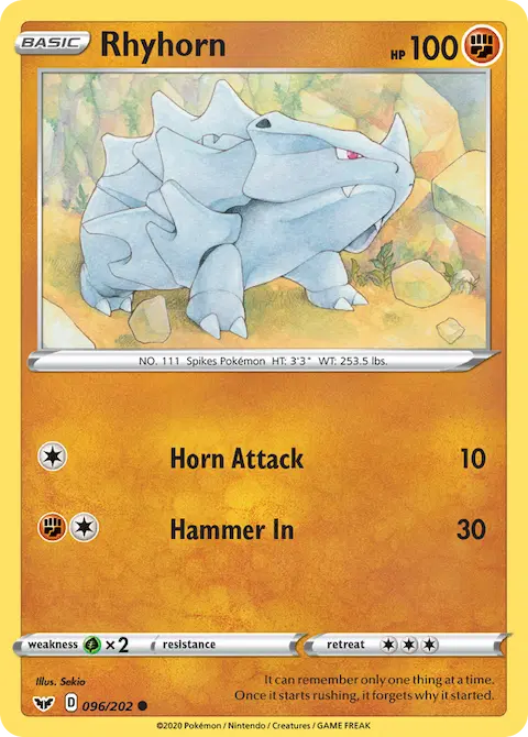 Rhyhorn, Sword & Shield 96/202