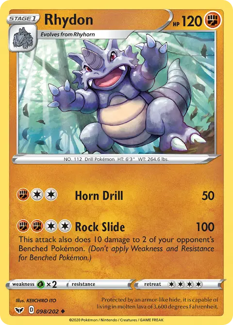 Rhydon, Sword & Shield 98/202