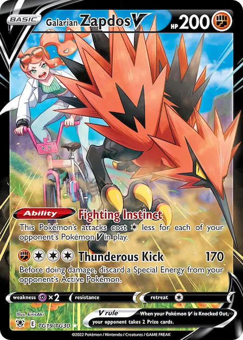 Galarian Zapdos V, Astral Radiance Trainer Gallery TG19