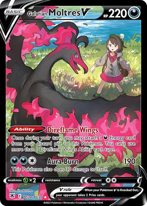 Galarian Moltres V, Astral Radiance Trainer Gallery TG20