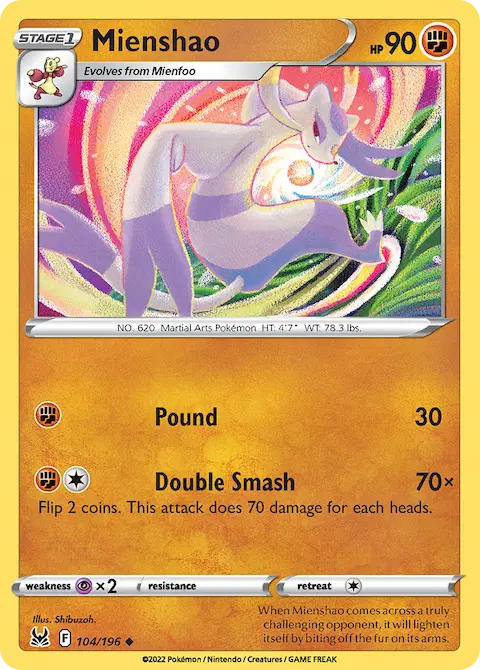 Mienshao, Lost Origin 104/196