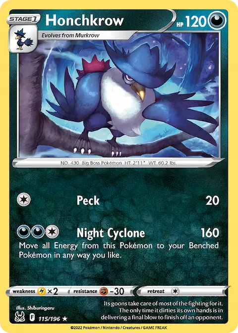 Honchkrow, Lost Origin 115/196