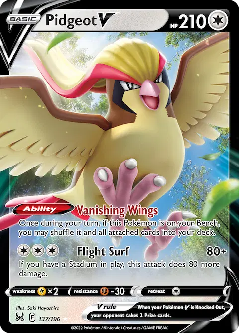 Pidgeot V, Lost Origin 137/196