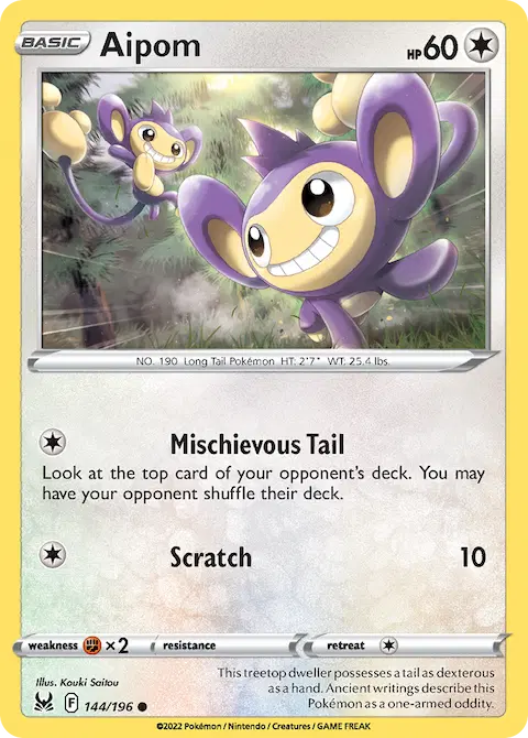 Aipom, Lost Origin 144/196