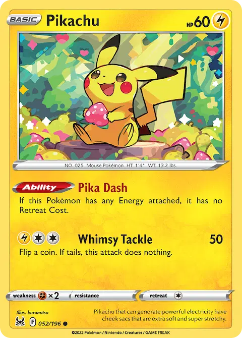 Pikachu, Lost Origin 052/196