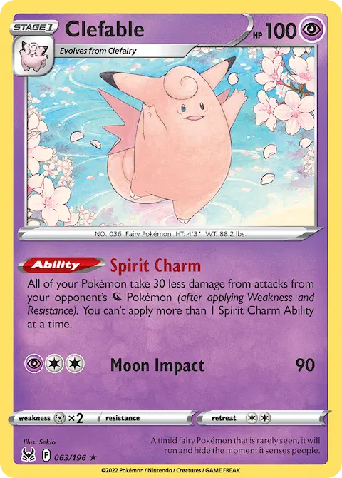 Clefable, Lost Origin 063/196