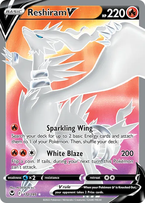 Reshiram V, Silver Tempest 172/195