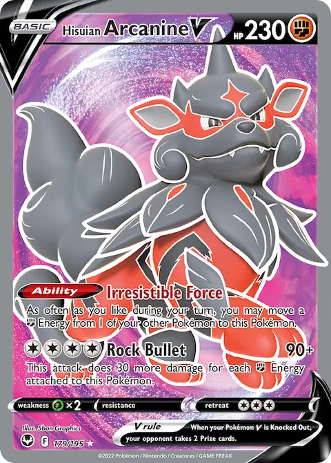Hisuian Arcanine V, Silver Tempest 179/195