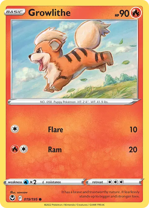 Growlithe, Silver Tempest 019/195