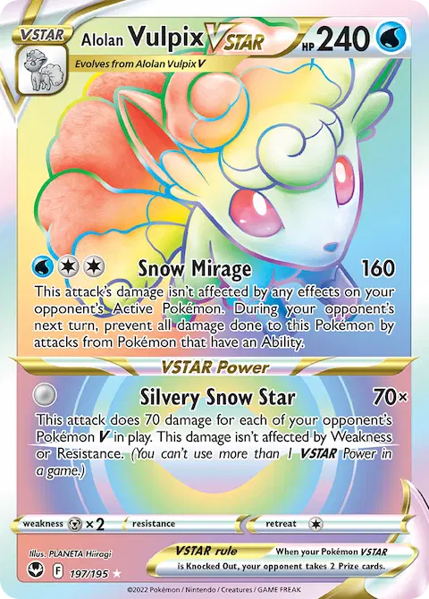 Alolan Vulpix VSTAR, Silver Tempest 197/195