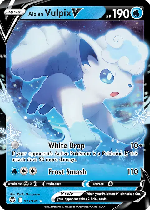 Alolan Vulpix V, Silver Tempest 033/195