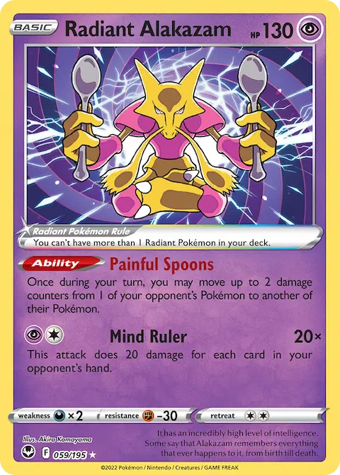 Radiant Alakazam, Silver Tempest 059/195