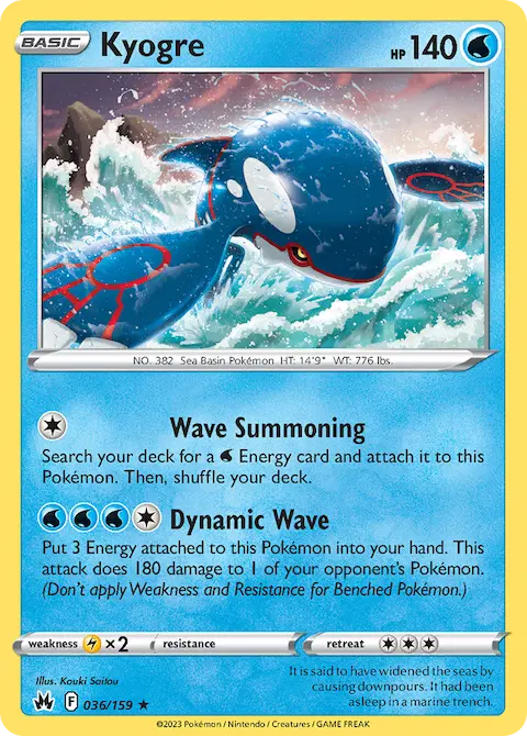 Kyogre, Crown Zenith 036/159