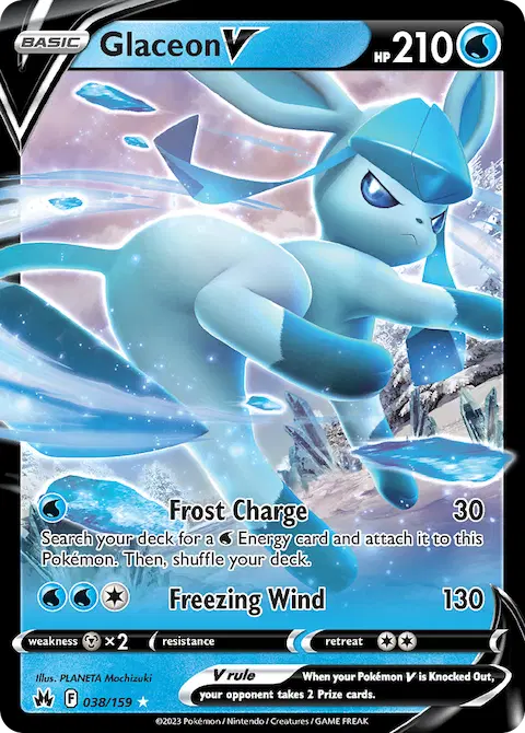 Glaceon V, Crown Zenith 038/159