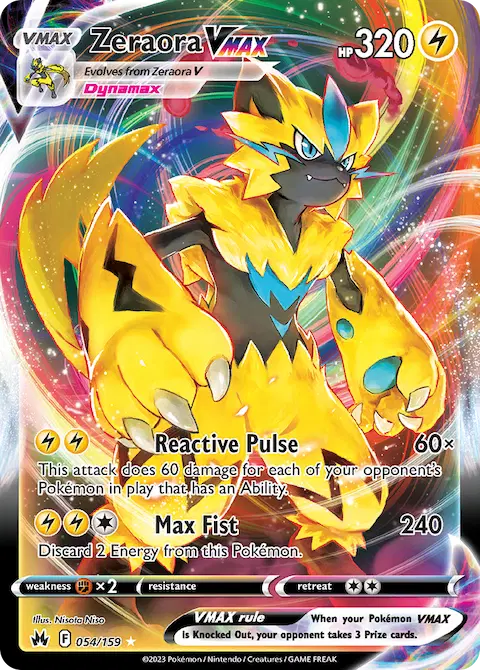 Zeraora VMAX, Crown Zenith 054/159