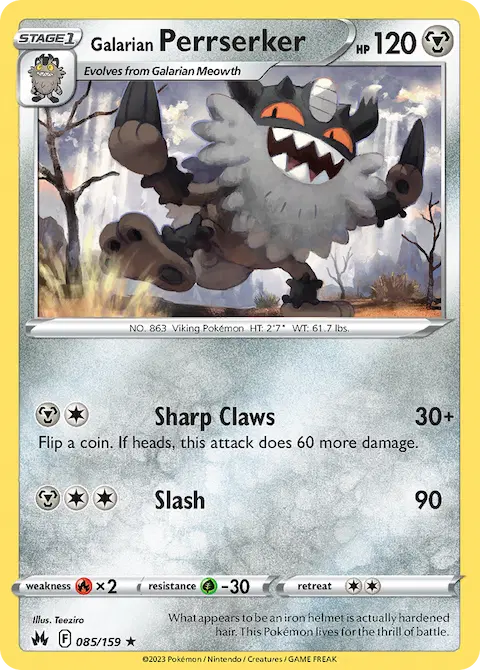 Galarian Perrserker, Crown Zenith 085/159
