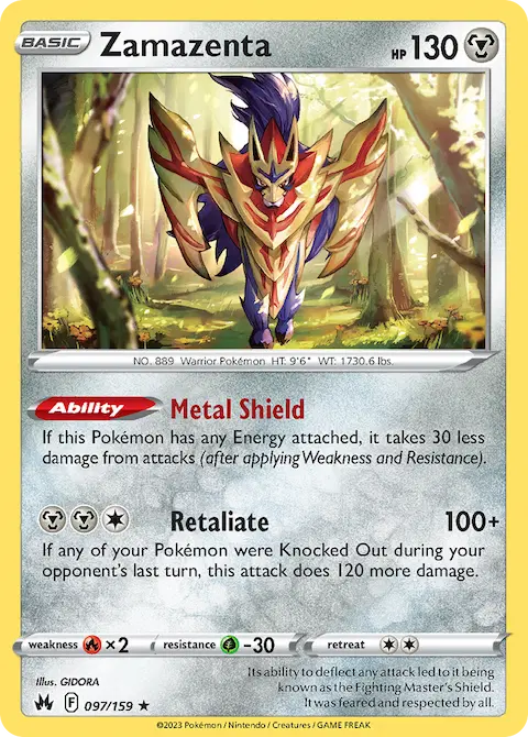 Zamazenta, Crown Zenith 097/159