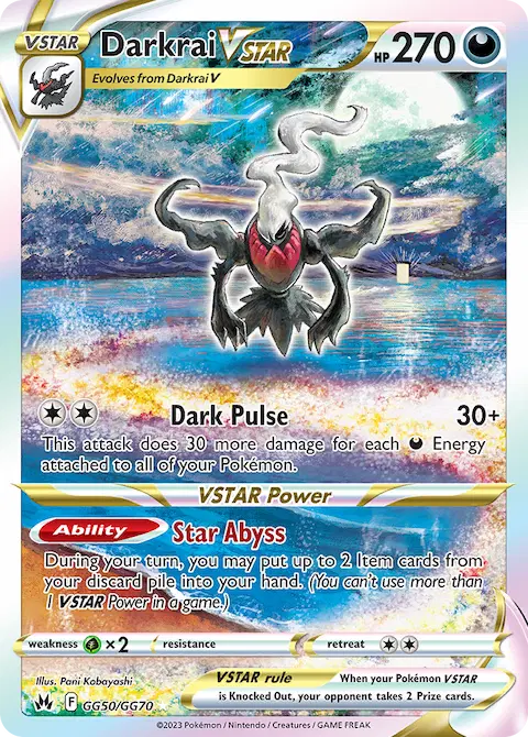 Darkrai VSTAR, Crown Zenith Galarian Gallery GG50