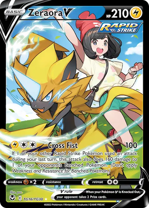 Zeraora V, Silver Tempest Trainer Gallery TG16