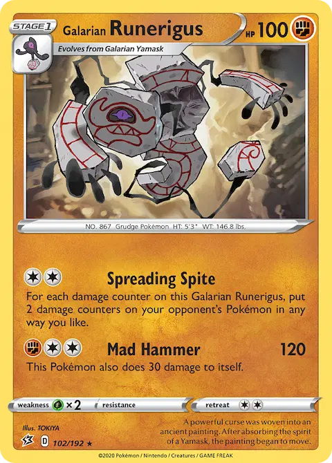 Galarian Runerigus, Rebel Clash 102/192