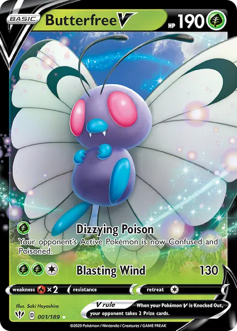 Butterfree V, Darkness Ablaze 1/189