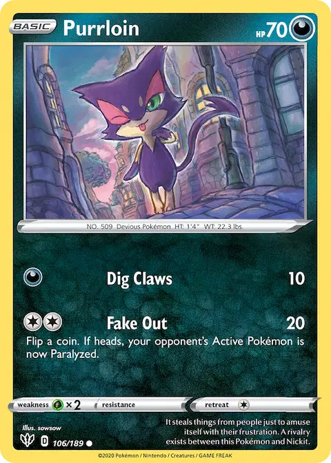 Purrloin, Darkness Ablaze 106/189