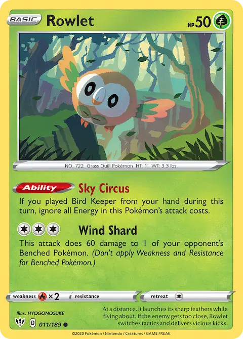 Rowlet, Darkness Ablaze 11/189