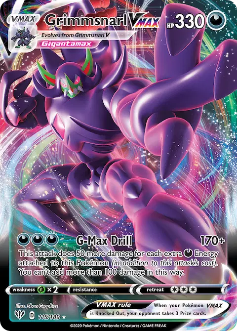 Grimmsnarl VMAX, Darkness Ablaze 115/189