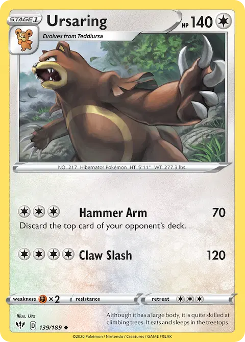 Ursaring, Darkness Ablaze 139/189