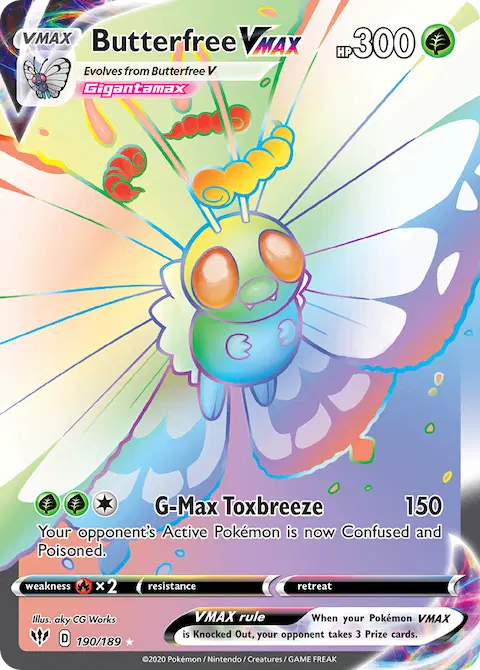 Butterfree VMAX, Darkness Ablaze 190/189