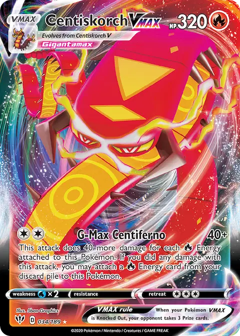 Centiskorch VMAX, Darkness Ablaze 34/189