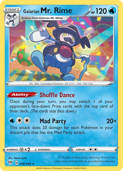 Galarian Mr. Rime, Darkness Ablaze 36/189