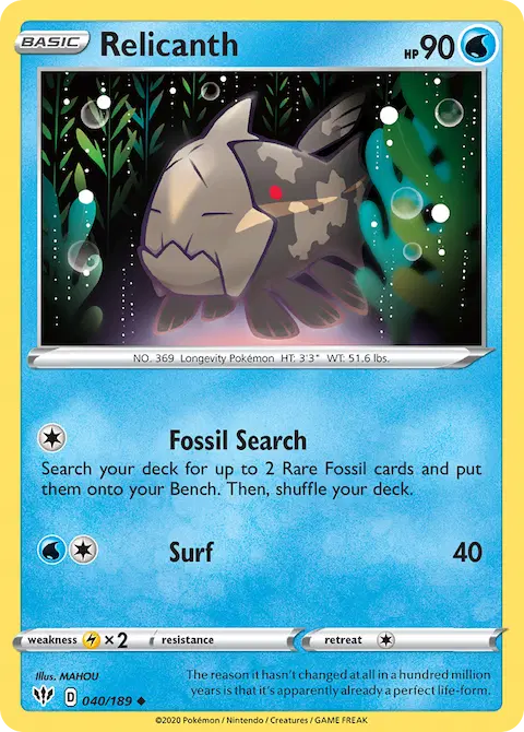 Relicanth, Darkness Ablaze 40/189