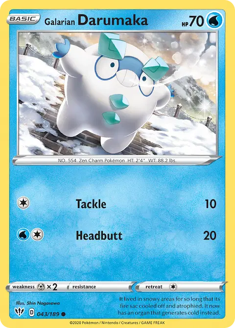 Galarian Darumaka, Darkness Ablaze 43/189