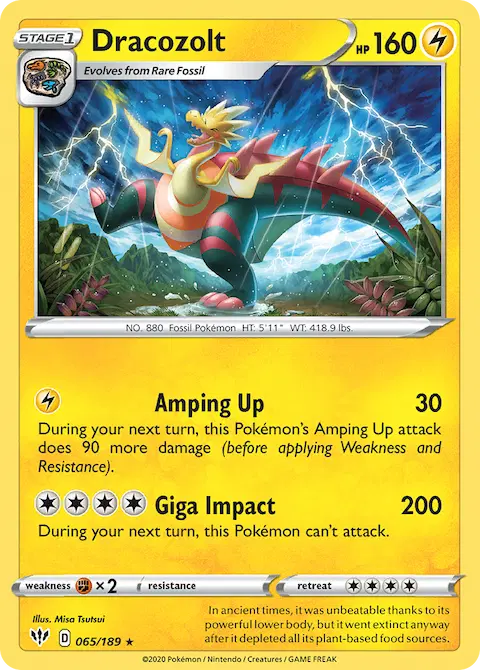 Dracozolt, Darkness Ablaze 65/189