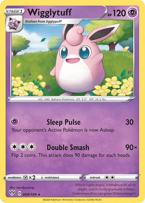 Wigglytuff, Darkness Ablaze 68/189