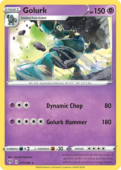 Golurk, Darkness Ablaze 77/189