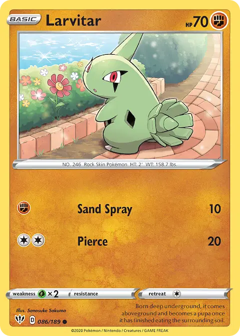 Larvitar, Darkness Ablaze 86/189