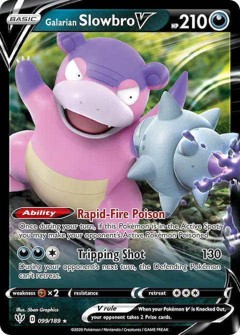 Galarian Slowbro V, Darkness Ablaze 99/189