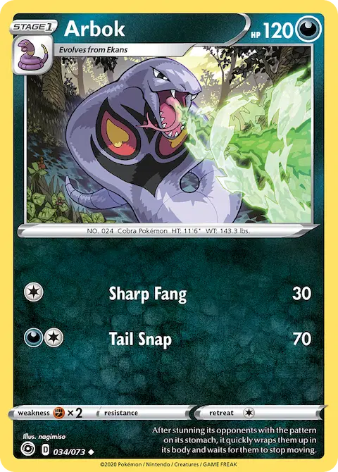 Arbok, Champion's Path 34/73