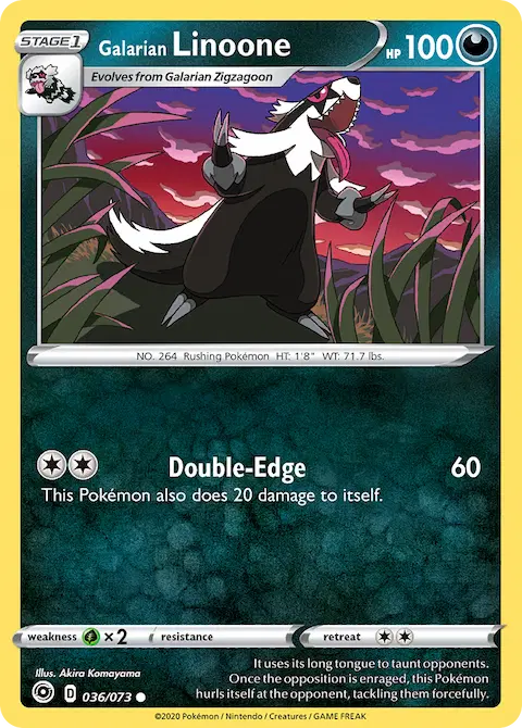 Galarian Linoone, Champion's Path 36/73