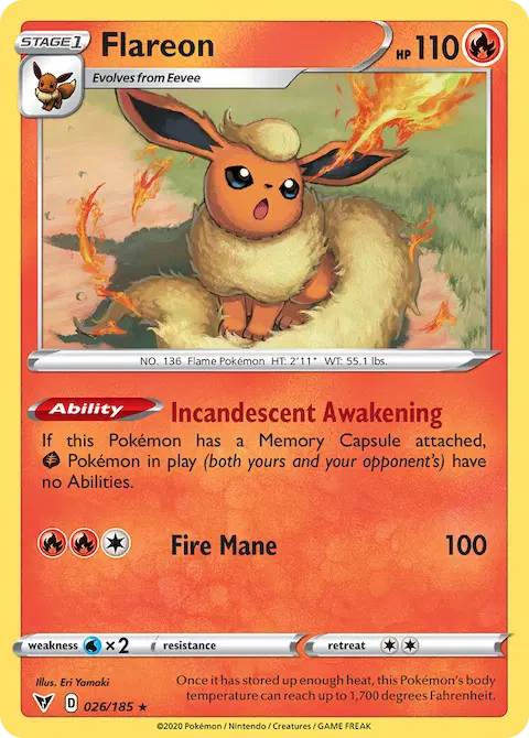 Flareon, Vivid Voltage 26/185