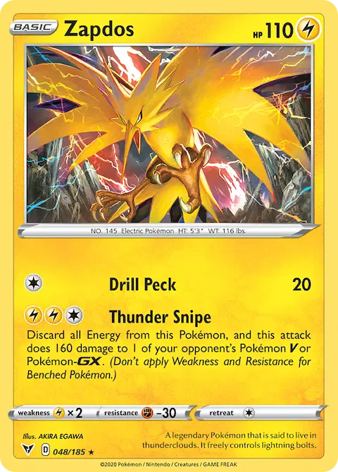 Zapdos, Vivid Voltage 48/185