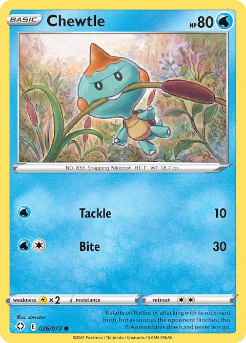 Chewtle, Shining Fates 26/72