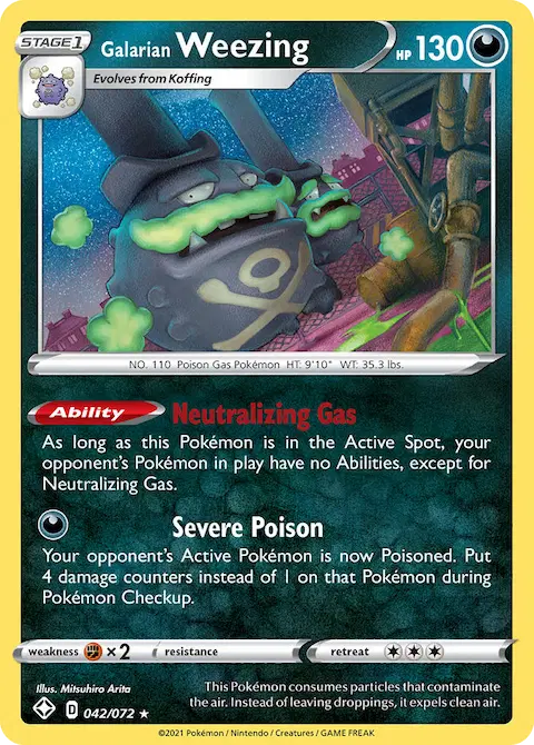 Galarian Weezing, Shining Fates 42/72