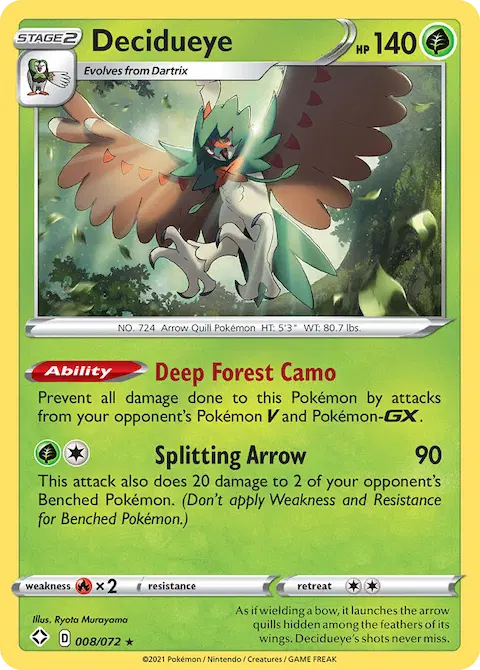 Decidueye, Shining Fates 8/72