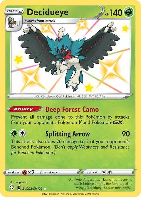 Decidueye, Shining Fates Shiny Vault SV003