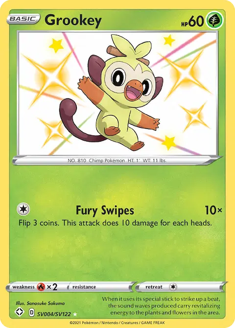 Grookey, Shining Fates Shiny Vault SV004