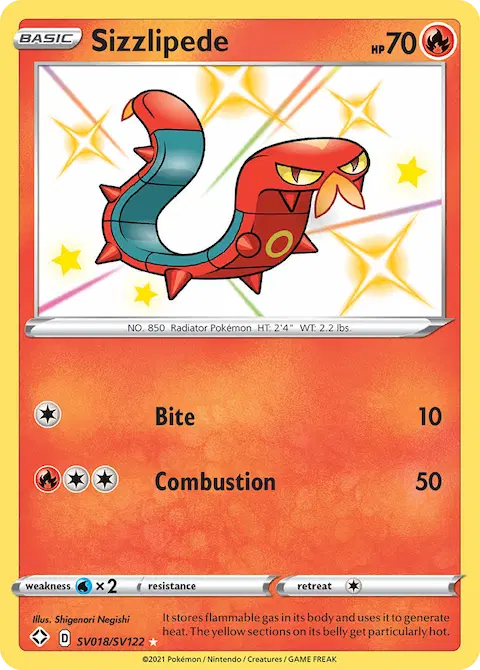 Sizzlipede, Shining Fates Shiny Vault SV018