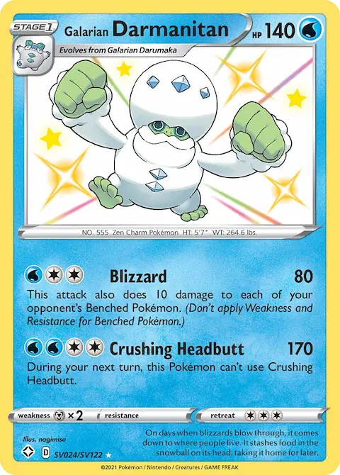 Galarian Darmanitan, Shining Fates Shiny Vault SV024